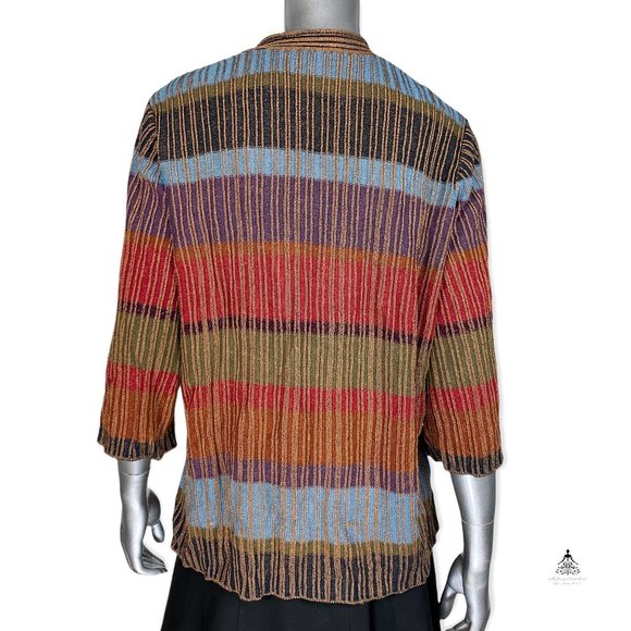 Coldwater Creek Orange Multi-Color Cardigan 1X - Picture 3 of 5